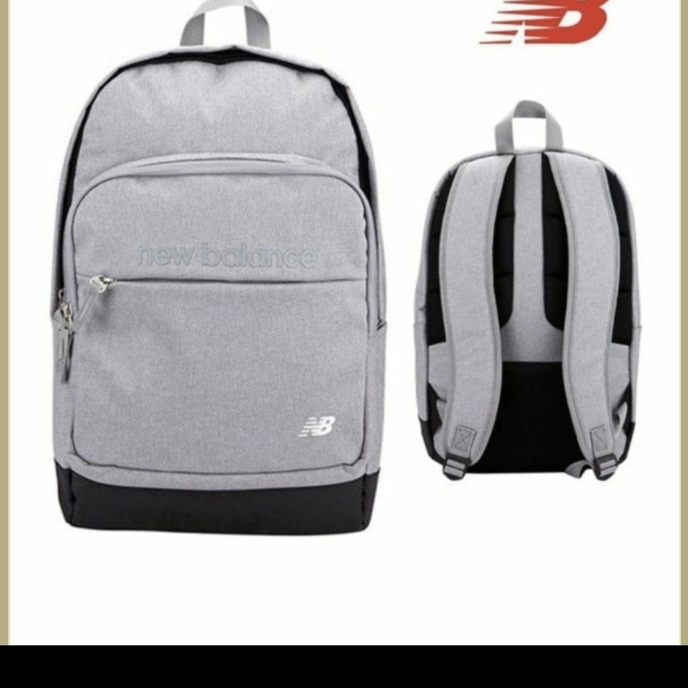 New Balance Light Gray and Black Backpack
